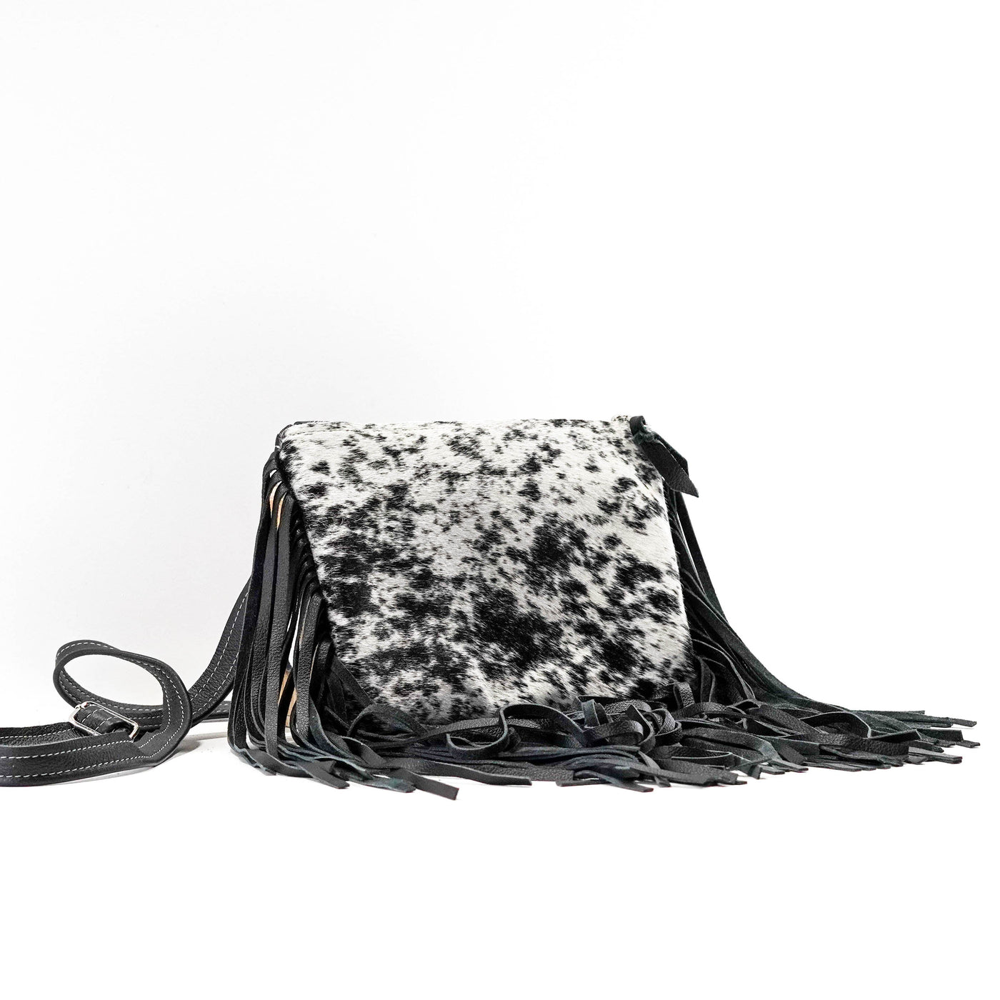 Patsy - Black & White w/ No Embossed-Patsy-Western-Cowhide-Bags-Handmade-Products-Gifts-Dancing Cactus Designs