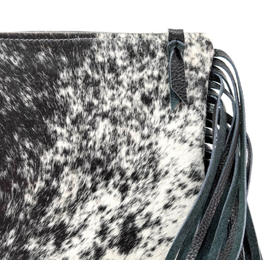 Patsy - Black & White w/ No Embossed-Patsy-Western-Cowhide-Bags-Handmade-Products-Gifts-Dancing Cactus Designs