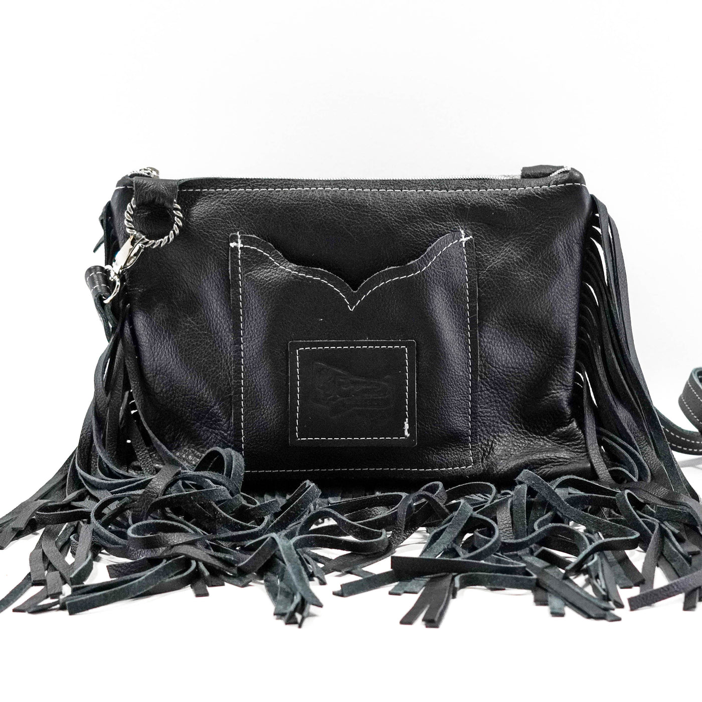 Patsy - Black & White w/ No Embossed-Patsy-Western-Cowhide-Bags-Handmade-Products-Gifts-Dancing Cactus Designs