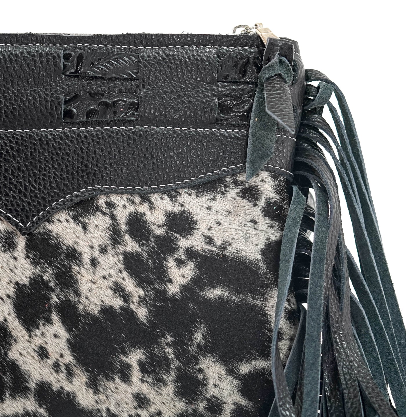 Patsy - Black & White w/ Onyx Tool-Patsy-Western-Cowhide-Bags-Handmade-Products-Gifts-Dancing Cactus Designs