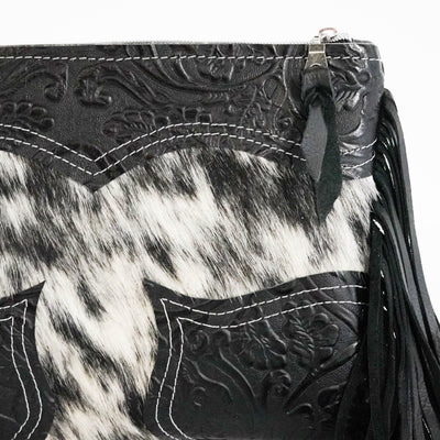 Patsy - Black & White w/ Onyx Tool-Patsy-Western-Cowhide-Bags-Handmade-Products-Gifts-Dancing Cactus Designs