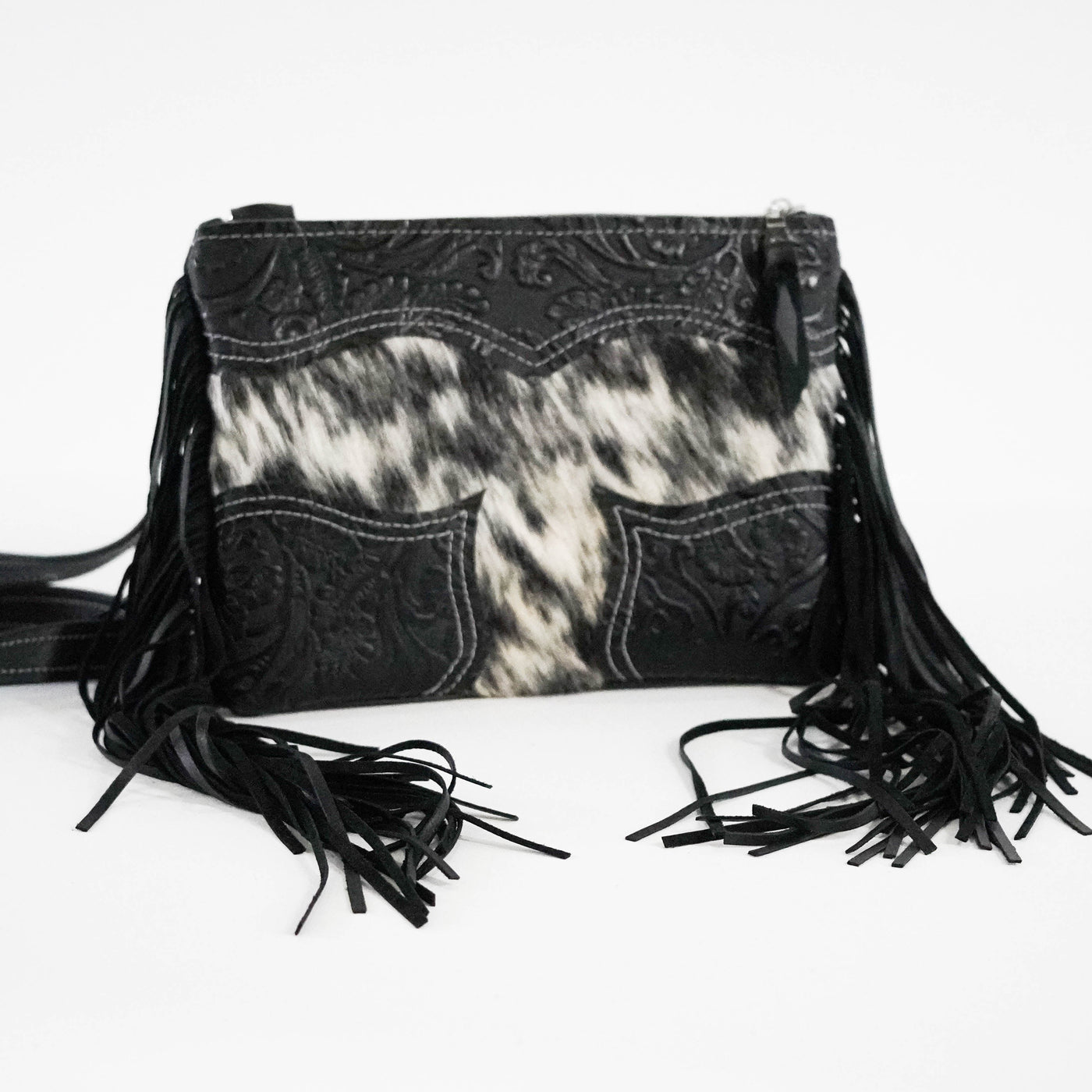 Patsy - Black & White w/ Onyx Tool-Patsy-Western-Cowhide-Bags-Handmade-Products-Gifts-Dancing Cactus Designs