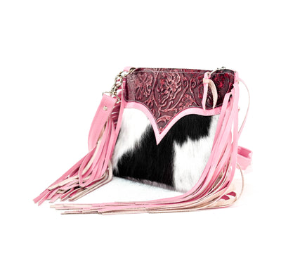 Patsy - Black & White w/ Red Tool-Patsy-Western-Cowhide-Bags-Handmade-Products-Gifts-Dancing Cactus Designs