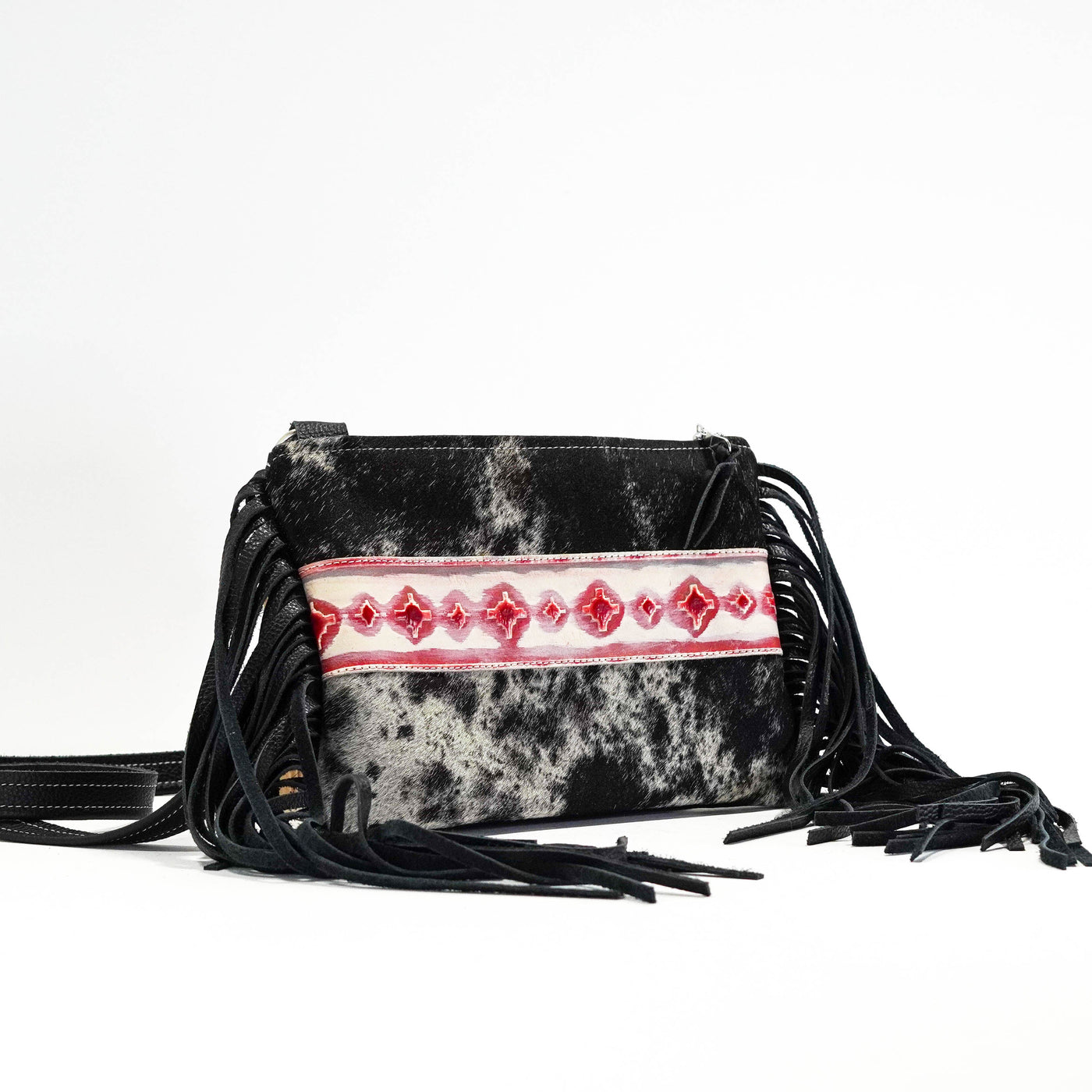 Patsy - Black & White w/ Royston Navajo-Patsy-Western-Cowhide-Bags-Handmade-Products-Gifts-Dancing Cactus Designs