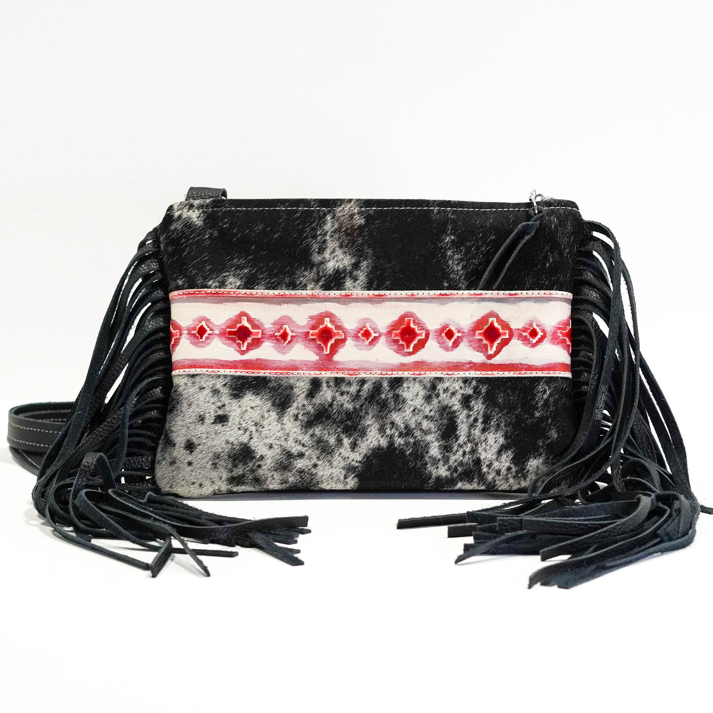 Patsy - Black & White w/ Royston Navajo-Patsy-Western-Cowhide-Bags-Handmade-Products-Gifts-Dancing Cactus Designs