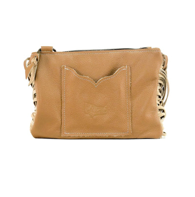 Patsy - Chocolate & White w/ Dark Saddle Croc-Patsy-Western-Cowhide-Bags-Handmade-Products-Gifts-Dancing Cactus Designs