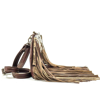 Patsy - Chocolate & White w/ Mocha Wildflower-Patsy-Western-Cowhide-Bags-Handmade-Products-Gifts-Dancing Cactus Designs