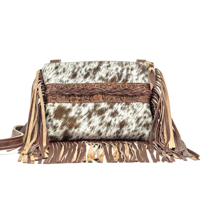 Patsy - Chocolate & White w/ Mocha Wildflower-Patsy-Western-Cowhide-Bags-Handmade-Products-Gifts-Dancing Cactus Designs