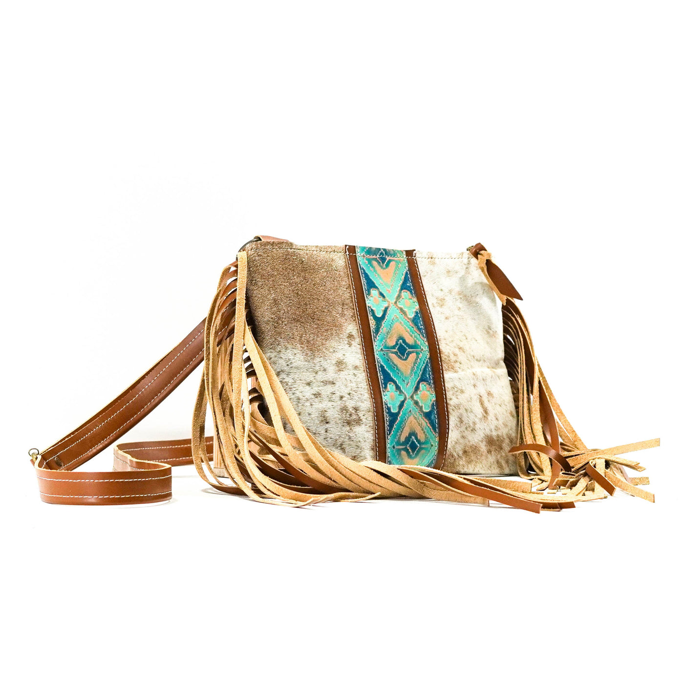 Patsy - Dusty Longhorn w/ Margaritaville Navajo-Patsy-Western-Cowhide-Bags-Handmade-Products-Gifts-Dancing Cactus Designs