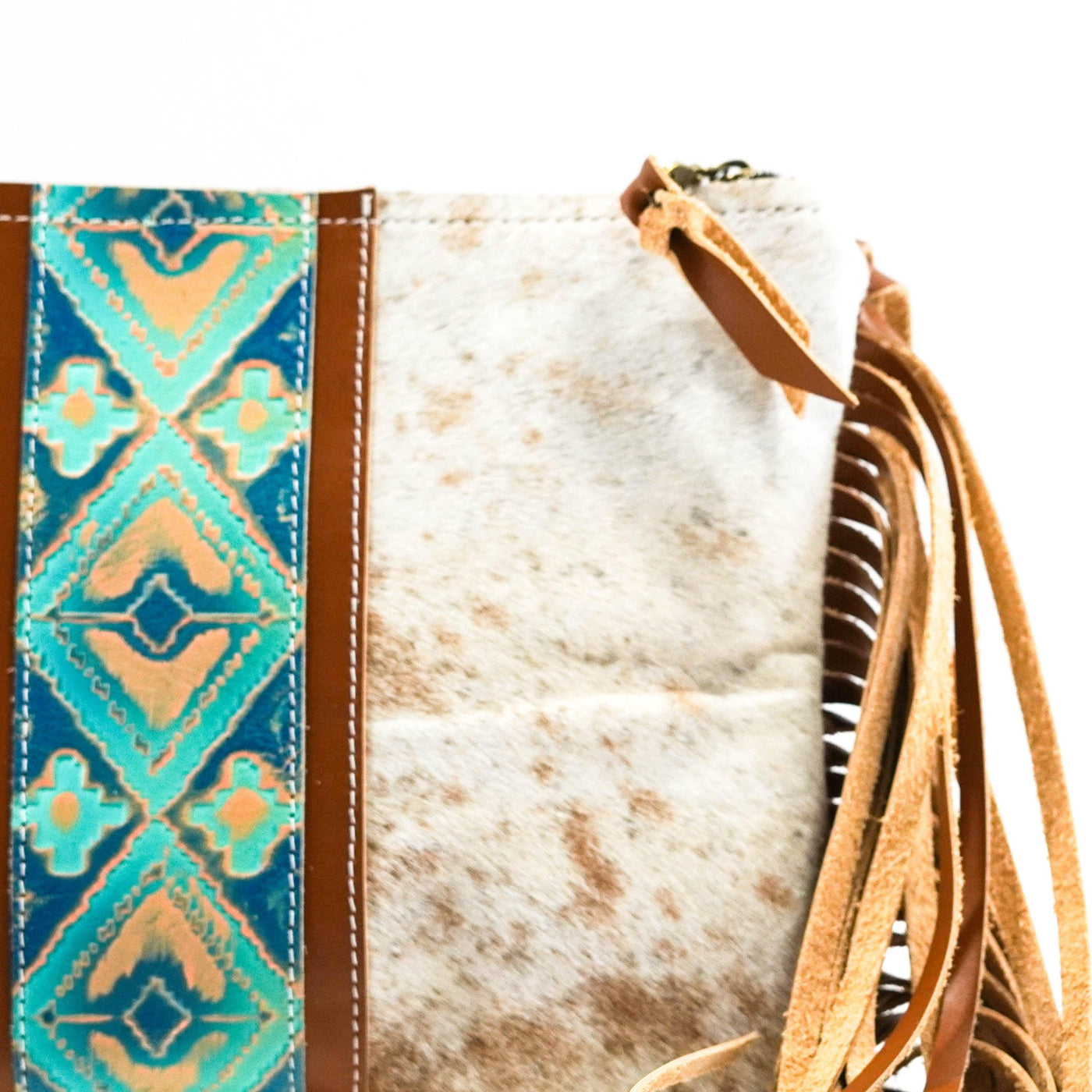 Patsy - Dusty Longhorn w/ Margaritaville Navajo-Patsy-Western-Cowhide-Bags-Handmade-Products-Gifts-Dancing Cactus Designs