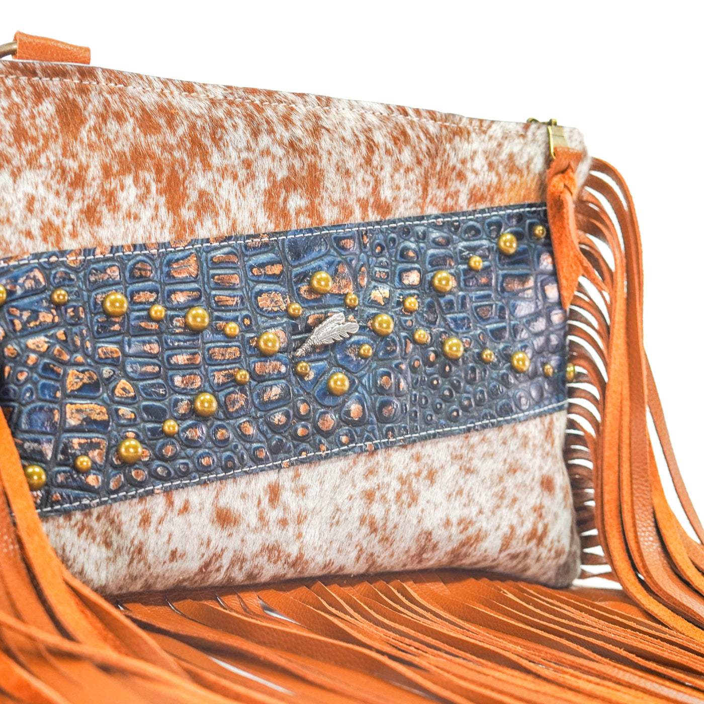 Patsy - Longhorn w/ Midnight Croc-Patsy-Western-Cowhide-Bags-Handmade-Products-Gifts-Dancing Cactus Designs