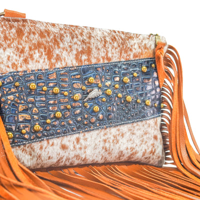 Patsy - Longhorn w/ Midnight Croc-Patsy-Western-Cowhide-Bags-Handmade-Products-Gifts-Dancing Cactus Designs