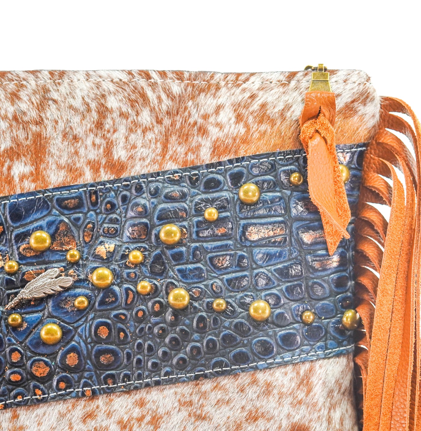 Patsy - Longhorn w/ Midnight Croc-Patsy-Western-Cowhide-Bags-Handmade-Products-Gifts-Dancing Cactus Designs