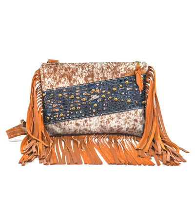 Patsy - Longhorn w/ Midnight Croc-Patsy-Western-Cowhide-Bags-Handmade-Products-Gifts-Dancing Cactus Designs