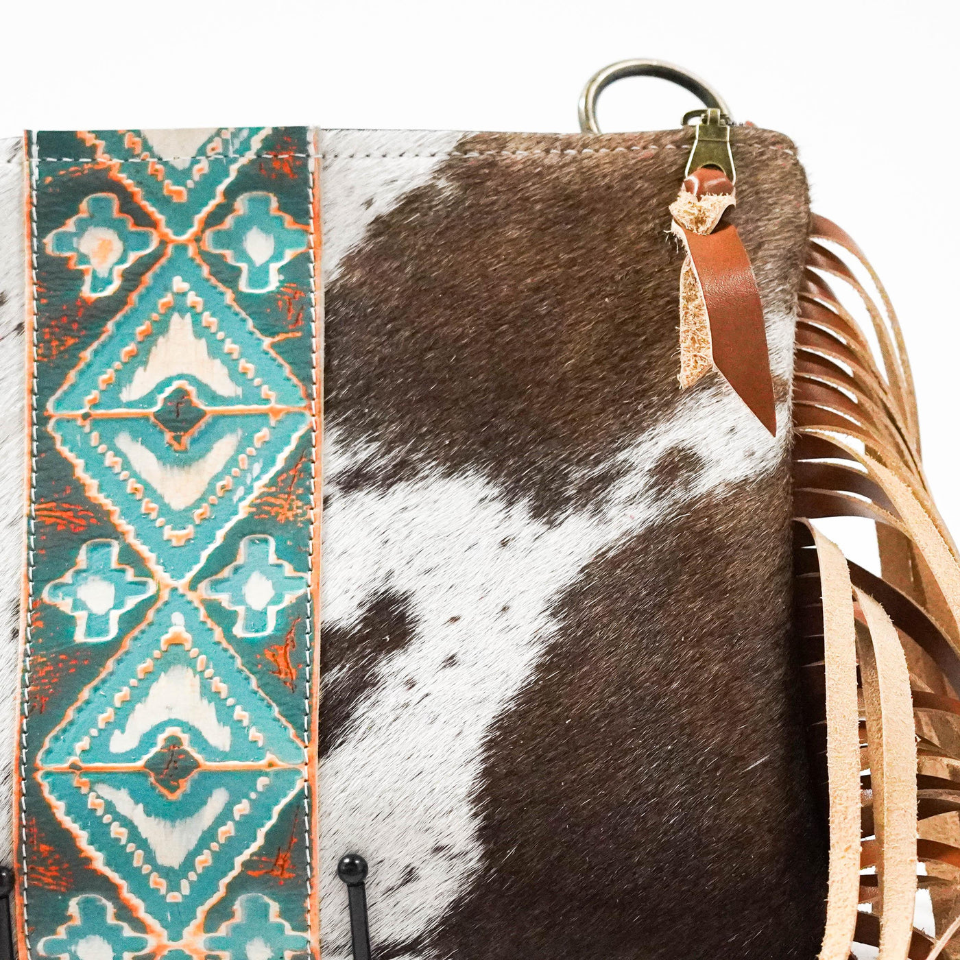 Patsy - Oil Spot w/ Mandarine Navajo-Patsy-Western-Cowhide-Bags-Handmade-Products-Gifts-Dancing Cactus Designs