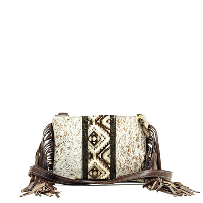 Patsy - Speckled Longhorn w/ Ivory & Bronze Aztec-Patsy-Western-Cowhide-Bags-Handmade-Products-Gifts-Dancing Cactus Designs