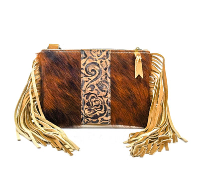 Patsy - Tricolor w/ Deadwood Roses-Patsy-Western-Cowhide-Bags-Handmade-Products-Gifts-Dancing Cactus Designs