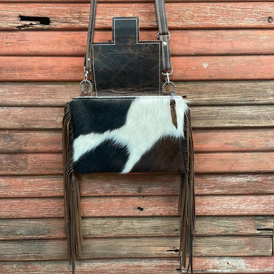 Patsy - Tricolor w/ Glacier Park Croc Flap-Patsy-Western-Cowhide-Bags-Handmade-Products-Gifts-Dancing Cactus Designs