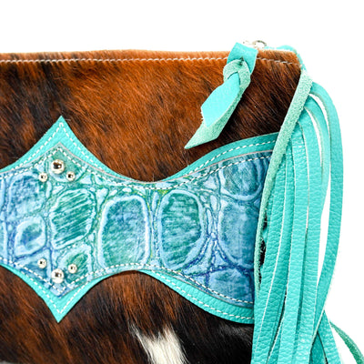 Patsy - Tricolor w/ Mermaid Turtoise-Patsy-Western-Cowhide-Bags-Handmade-Products-Gifts-Dancing Cactus Designs
