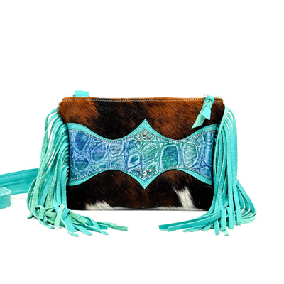 Patsy - Tricolor w/ Mermaid Turtoise-Patsy-Western-Cowhide-Bags-Handmade-Products-Gifts-Dancing Cactus Designs