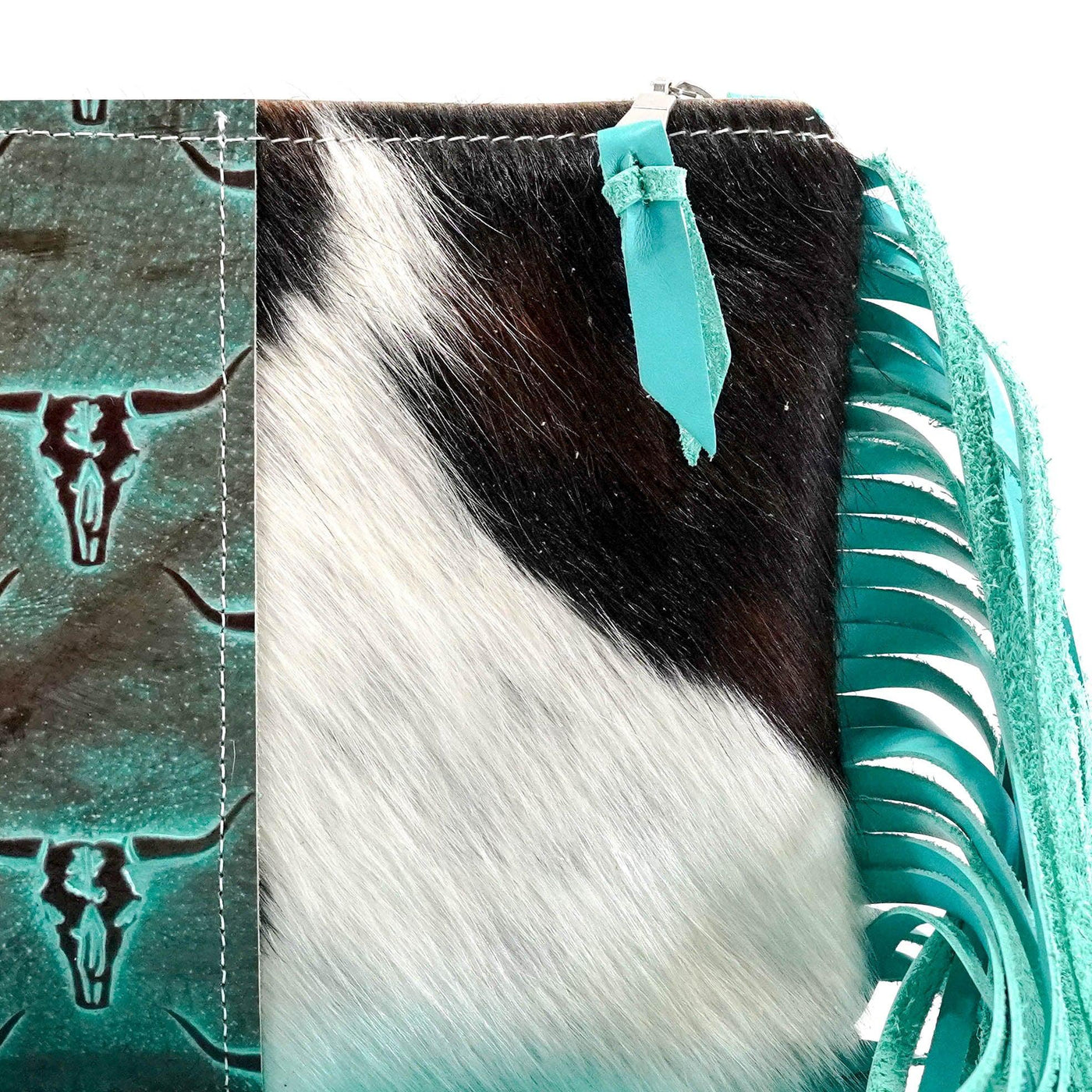 Patsy - Tricolor w/ Royston Skulls-Patsy-Western-Cowhide-Bags-Handmade-Products-Gifts-Dancing Cactus Designs