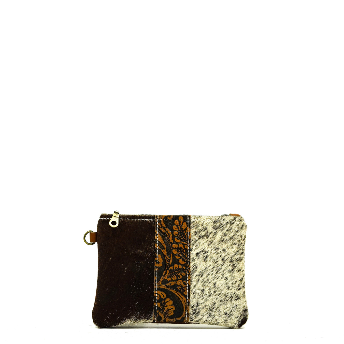 Purse Organizer - Black & White w/ Honey Tool-Purse Organizer-Western-Cowhide-Bags-Handmade-Products-Gifts-Dancing Cactus Designs