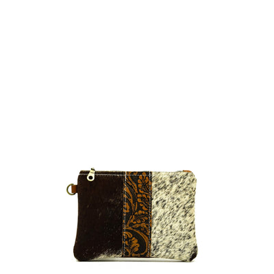 Purse Organizer - Black & White w/ Honey Tool-Purse Organizer-Western-Cowhide-Bags-Handmade-Products-Gifts-Dancing Cactus Designs