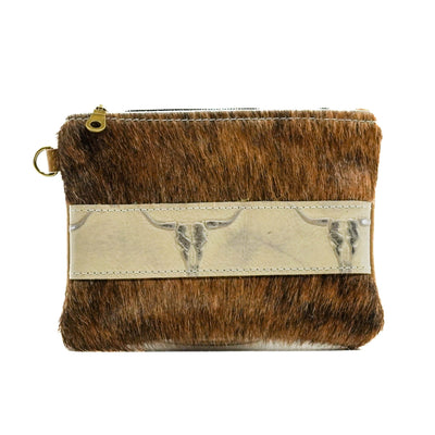 Purse Organizer - Brindle w/ Ghost Skulls-Purse Organizer-Western-Cowhide-Bags-Handmade-Products-Gifts-Dancing Cactus Designs