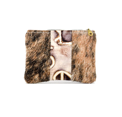 Purse Organizer - Brindle w/ Ivory & Brown Brands-Purse Organizer-Western-Cowhide-Bags-Handmade-Products-Gifts-Dancing Cactus Designs
