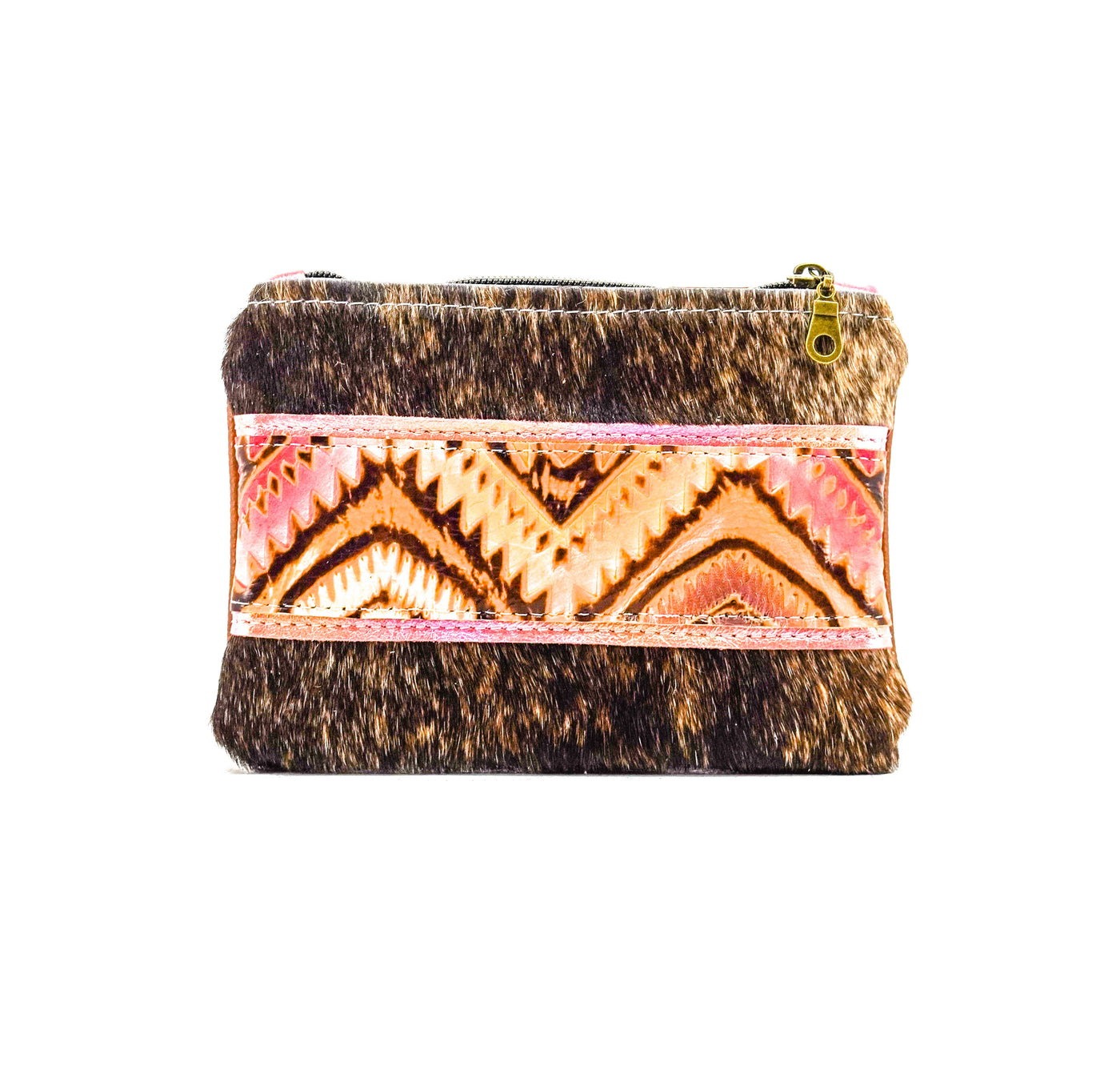 Purse Organizer - Brindle w/ Moab Aztec-Purse Organizer-Western-Cowhide-Bags-Handmade-Products-Gifts-Dancing Cactus Designs