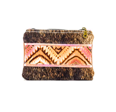 Purse Organizer - Brindle w/ Moab Aztec-Purse Organizer-Western-Cowhide-Bags-Handmade-Products-Gifts-Dancing Cactus Designs