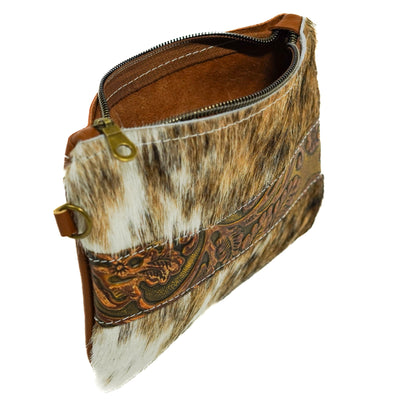 Purse Organizer - Brindle w/ Wyoming Tool-Purse Organizer-Western-Cowhide-Bags-Handmade-Products-Gifts-Dancing Cactus Designs