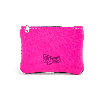 Purse Organizer - Chocolate & White w/ Pink Croc-Purse Organizer-Western-Cowhide-Bags-Handmade-Products-Gifts-Dancing Cactus Designs