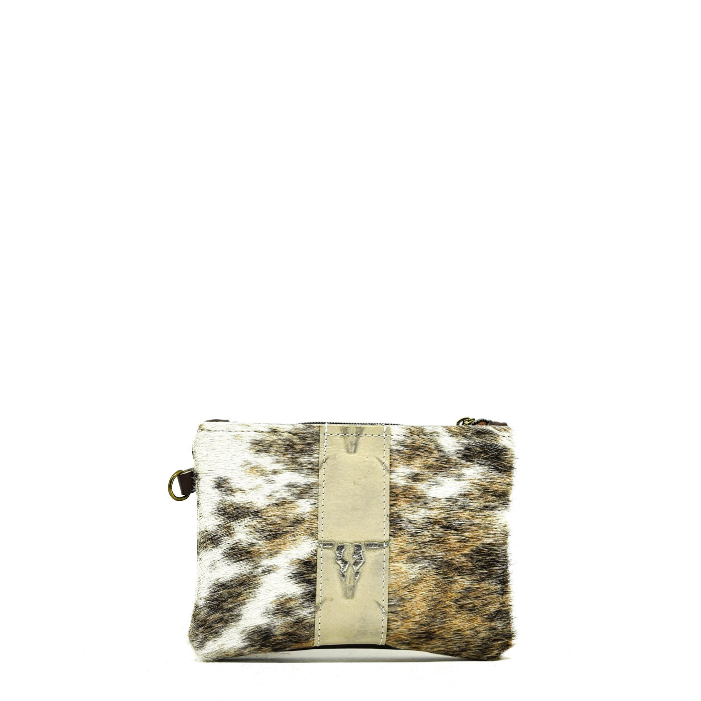 Purse Organizer - Dapple w/ Ghost Skulls-Purse Organizer-Western-Cowhide-Bags-Handmade-Products-Gifts-Dancing Cactus Designs