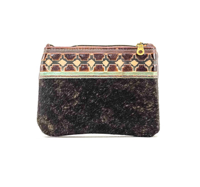 Purse Organizer - Dark Brindle w/ Chocolate Navajo-Purse Organizer-Western-Cowhide-Bags-Handmade-Products-Gifts-Dancing Cactus Designs
