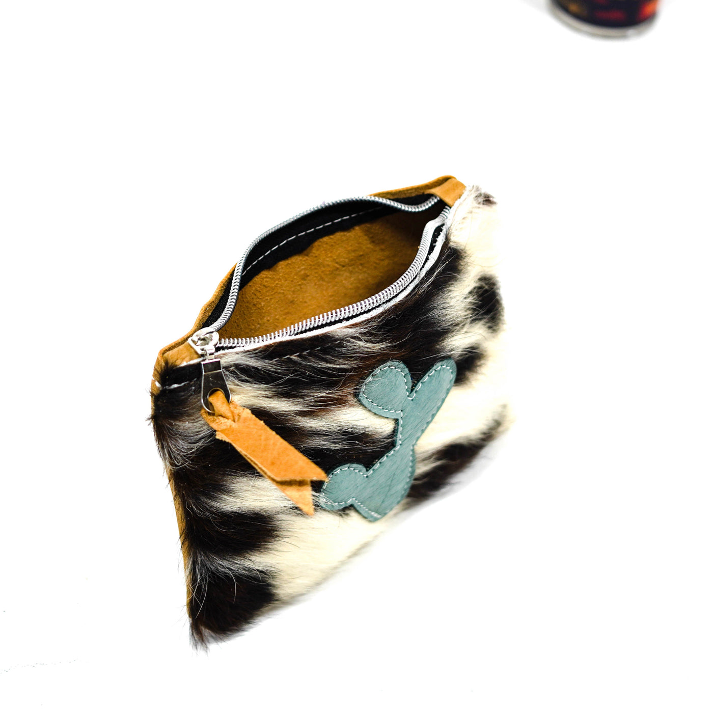 Purse Organizer - Tricolor w/ Leather Decal-Purse Organizer-Western-Cowhide-Bags-Handmade-Products-Gifts-Dancing Cactus Designs