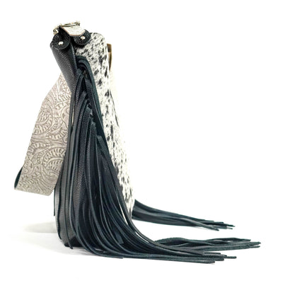 Reba - Black & White w/ Bone Dallas Tool-Reba-Western-Cowhide-Bags-Handmade-Products-Gifts-Dancing Cactus Designs