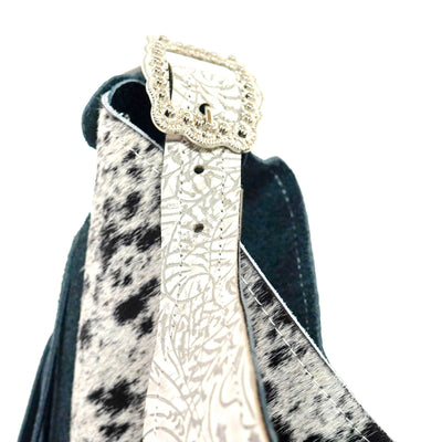 Reba - Black & White w/ Bone Dallas Tool-Reba-Western-Cowhide-Bags-Handmade-Products-Gifts-Dancing Cactus Designs