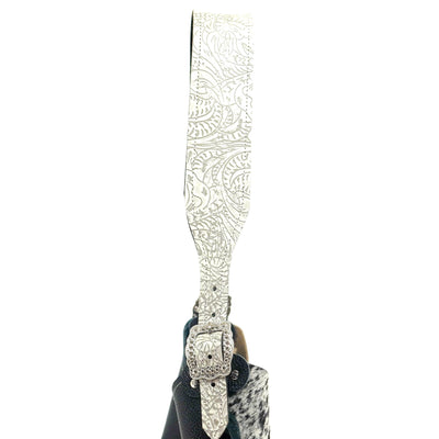 Reba - Black & White w/ Bone Dallas Tool-Reba-Western-Cowhide-Bags-Handmade-Products-Gifts-Dancing Cactus Designs