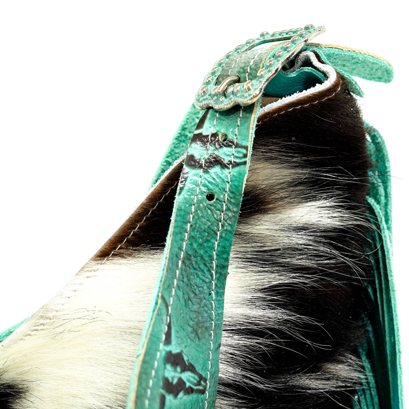 Reba - Tricolor w/ Royston Skulls-Reba-Western-Cowhide-Bags-Handmade-Products-Gifts-Dancing Cactus Designs