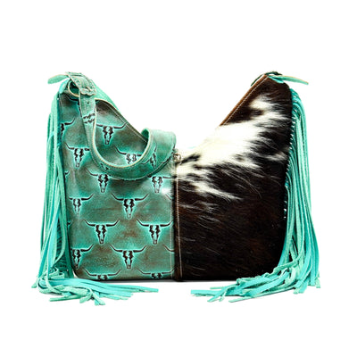 Reba - Tricolor w/ Royston Skulls-Reba-Western-Cowhide-Bags-Handmade-Products-Gifts-Dancing Cactus Designs