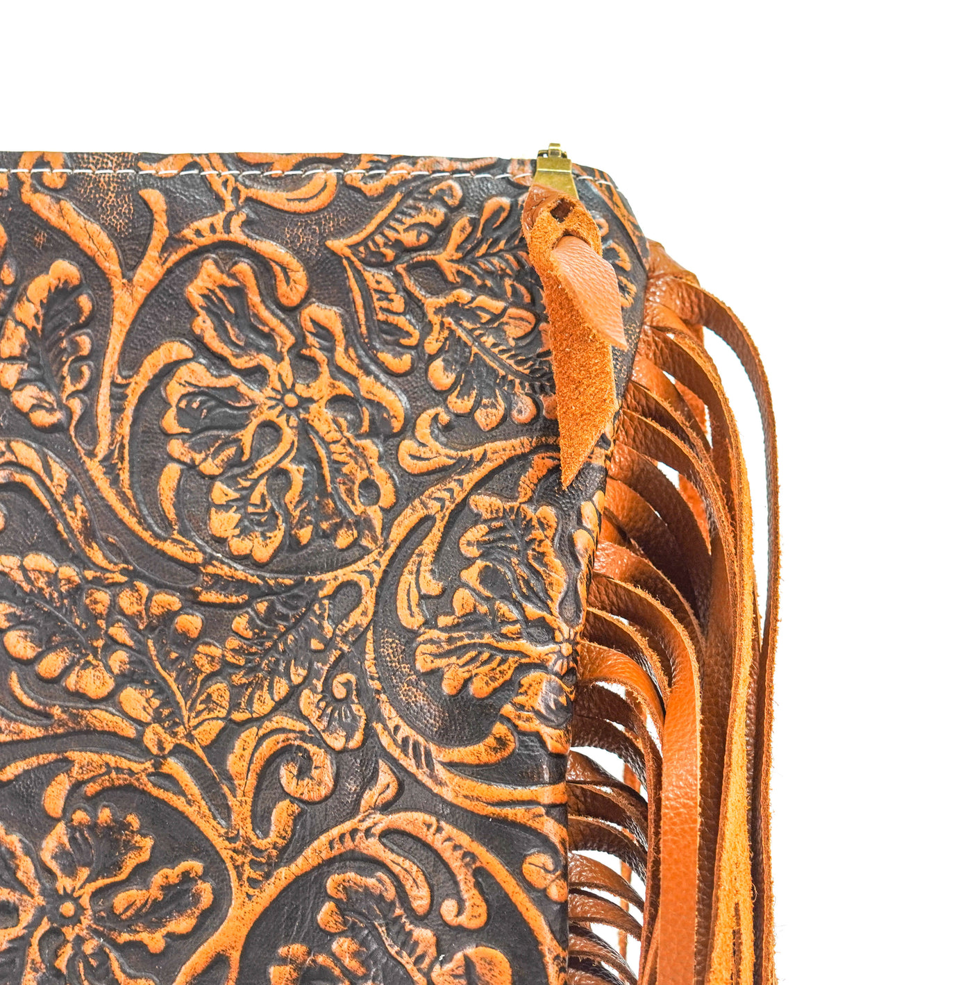Shania - All Embossed w/ Honey Tool-Shania-Western-Cowhide-Bags-Handmade-Products-Gifts-Dancing Cactus Designs