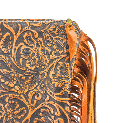 Shania - All Embossed w/ Honey Tool-Shania-Western-Cowhide-Bags-Handmade-Products-Gifts-Dancing Cactus Designs