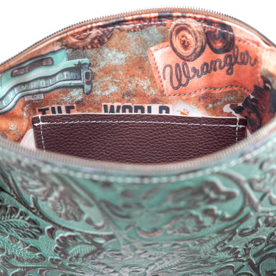 Shania - All Embossed w/ Lagoon tool-Shania-Western-Cowhide-Bags-Handmade-Products-Gifts-Dancing Cactus Designs