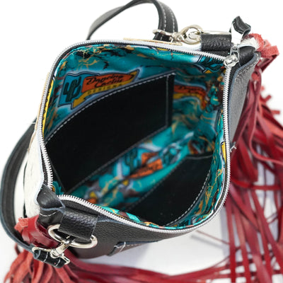 Shania - Black & White w/ Great Plans Navajo-Shania-Western-Cowhide-Bags-Handmade-Products-Gifts-Dancing Cactus Designs
