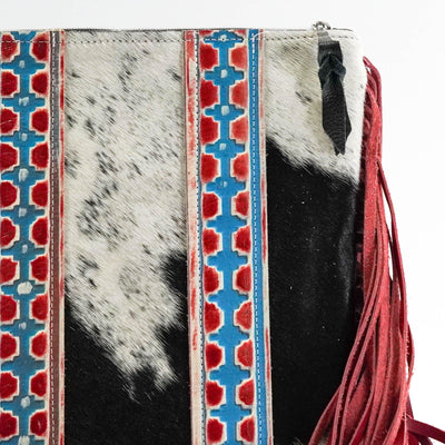 Shania - Black & White w/ Great Plans Navajo-Shania-Western-Cowhide-Bags-Handmade-Products-Gifts-Dancing Cactus Designs