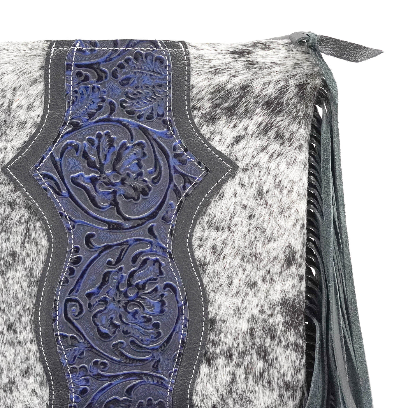 Shania - Black & White w/ Midnight Tool-Shania-Western-Cowhide-Bags-Handmade-Products-Gifts-Dancing Cactus Designs