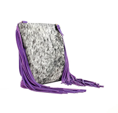 Shania - Black & White w/ No Embossed-Shania-Western-Cowhide-Bags-Handmade-Products-Gifts-Dancing Cactus Designs