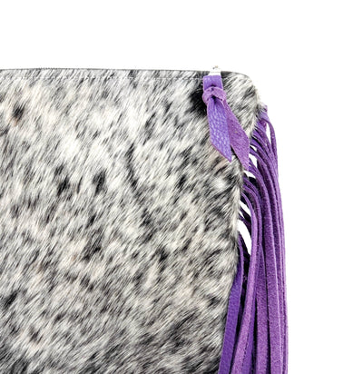Shania - Black & White w/ No Embossed-Shania-Western-Cowhide-Bags-Handmade-Products-Gifts-Dancing Cactus Designs