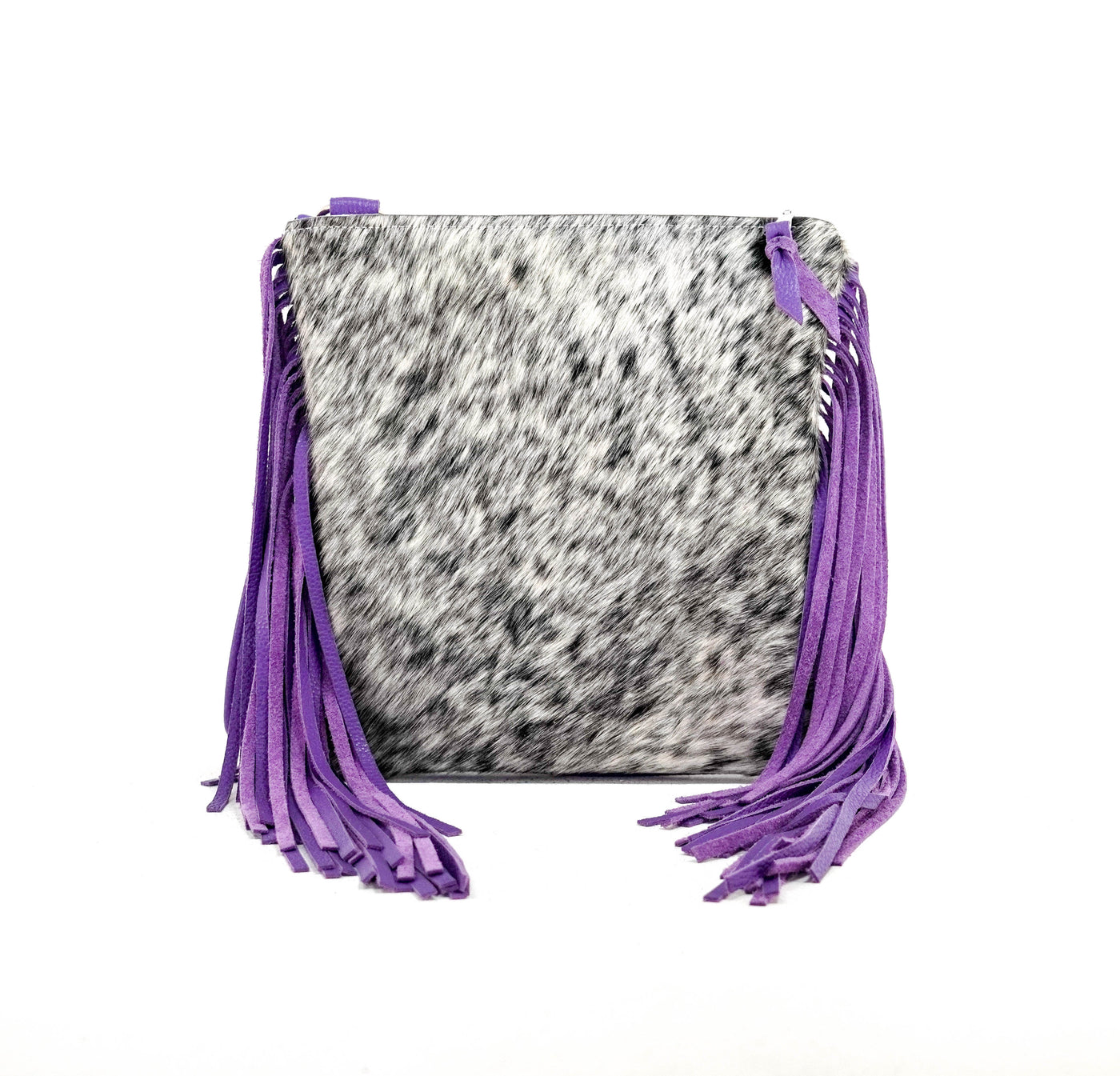 Shania - Black & White w/ No Embossed-Shania-Western-Cowhide-Bags-Handmade-Products-Gifts-Dancing Cactus Designs